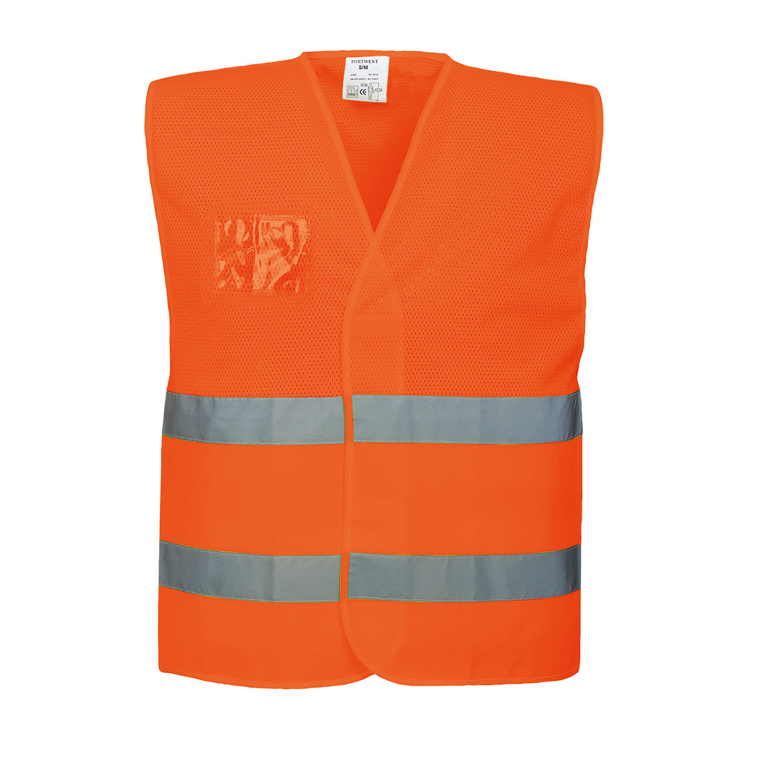 Gilet HV meshair orange avec porte-badge - V8317