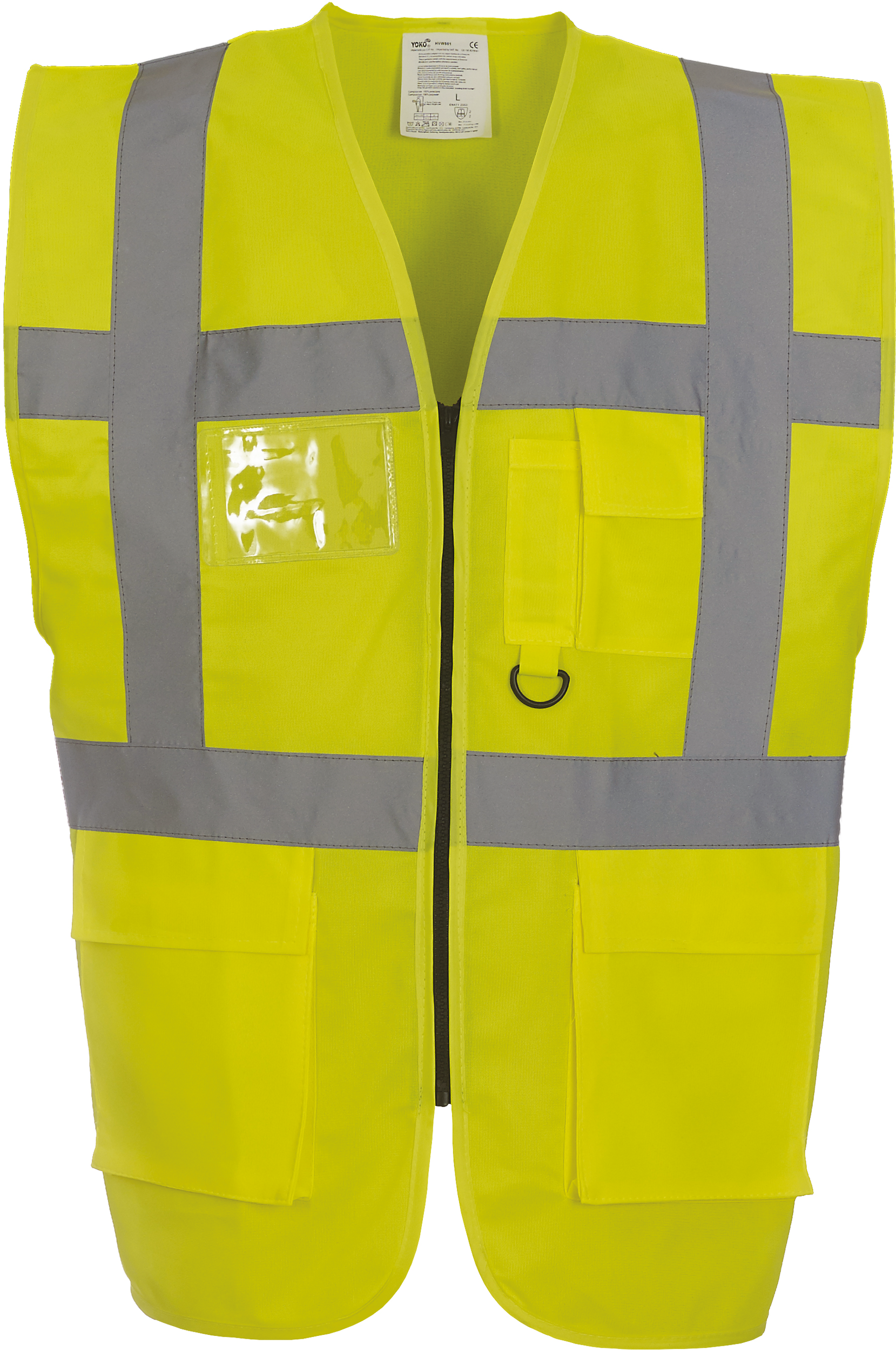 Gilet HV multipoches jaune - V3827