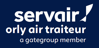 Tee shirt MC marine avec logo blanc "SERVAIR ORLY AIR TRAITEUR" - V8632 - Image 4