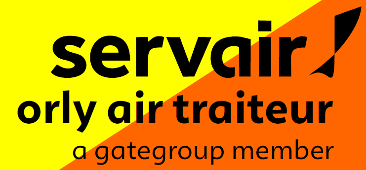 Gilet HV jaune avec logo noir "SERVAIR ORLY AIR TRAITEUR" - V8639 - Image 2