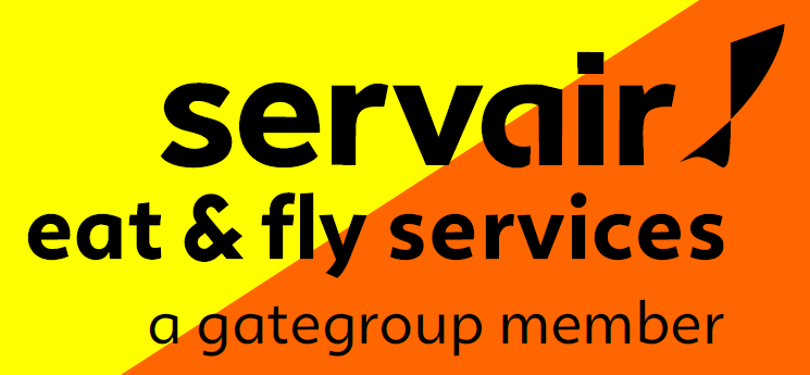 Gilet HV jaune avec logo noir "SERVAIR EAT & FLY SERVICES" - V8640 - Image 2