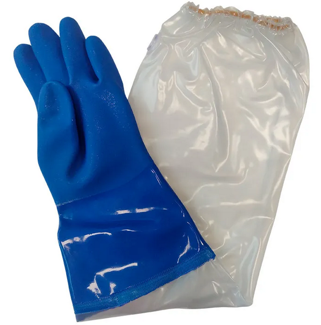 Gants en PVC avec manchette - M1147 - Image 2