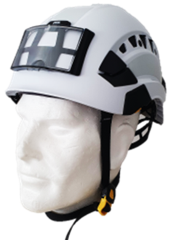 Casque Vertex blanc ventilé avec logo "MEDIACO" - T193100