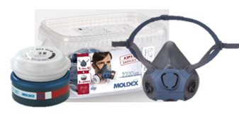 Boîte de stockage avec demi-masque Moldex A2P3R+ - T199600