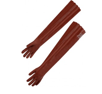Gants 72cm PVC rouge - GP57010