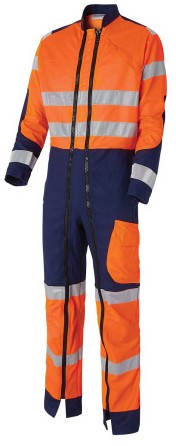 Combinaison Luklight orange/marine Classe 3 - V2341